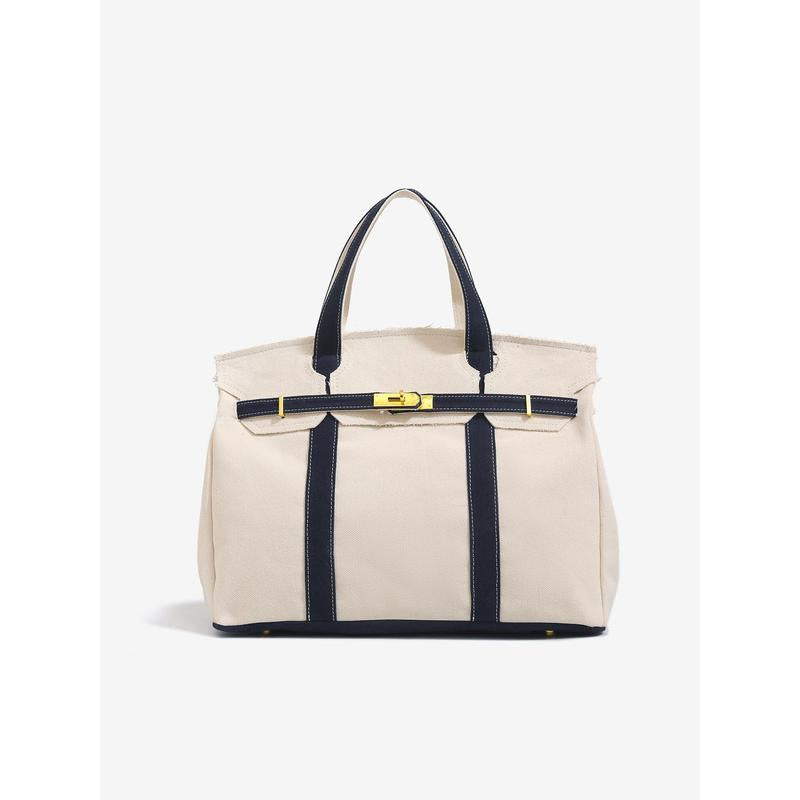 Large Capacity Lightweight Canvas Shoulder Bag - Versatile Handbag and Crossbody Purse for Fashionable Outfits, Travel, Work, and School Use