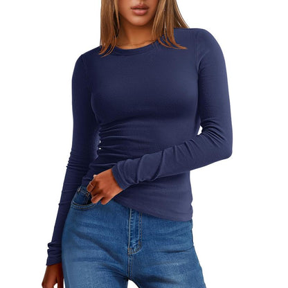 ANRABESS Women's Long Sleeve Thermal Crewneck Top - Slim Fit Casual Winter Undershirt for Fall 2025