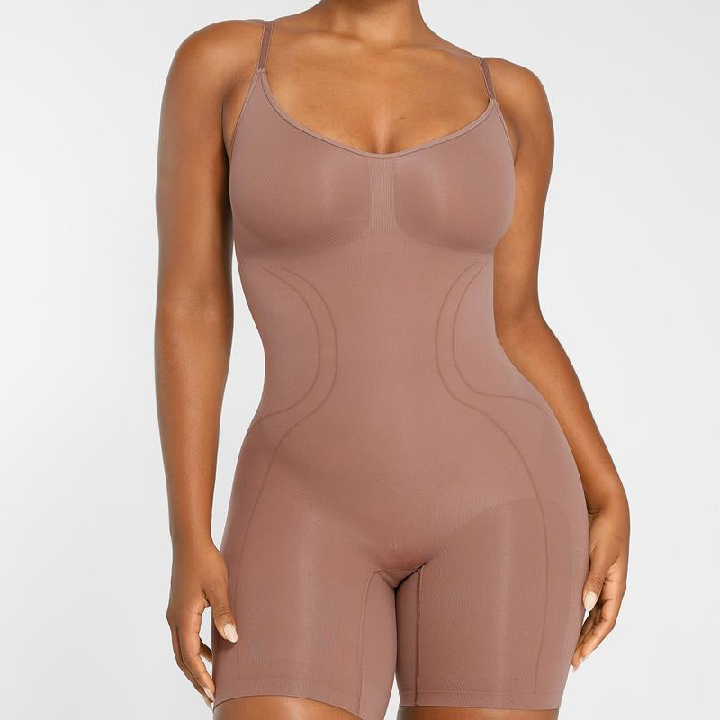 Shapellx Women's Seamless Comfort Shapewear with Soft Stripes - Essential Underwear Piece