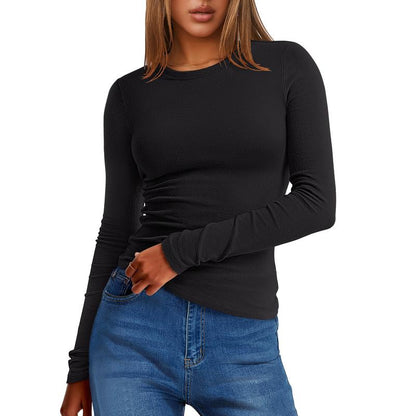 ANRABESS Women's Long Sleeve Thermal Crewneck Top - Slim Fit Casual Winter Undershirt for Fall 2025