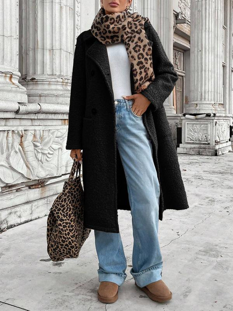 Women's Loose Fit Double Button Overcoat