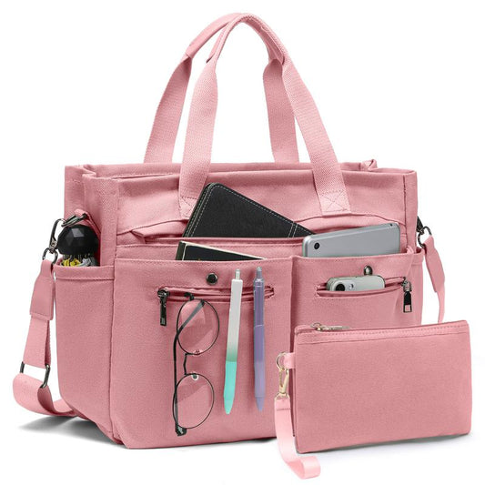 Set of 2 Large Canvas Tote Bags for Women - Versatile Crossbody Shoulder Hobo Messenger Handbags for Work, Travel, and Gym