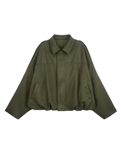 Women'S Faux Suede Bomber Jacket, Casual Oversized Fashion Outerwear, Trendy Street Style Y2K Top, Elegant Design, All Seasons Wearable