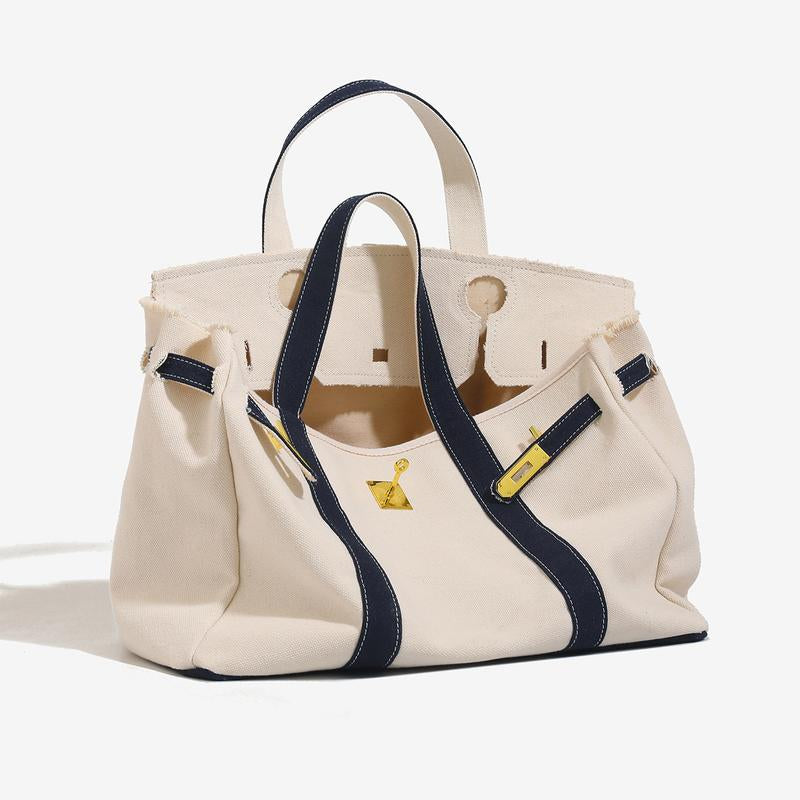 Large Capacity Lightweight Canvas Shoulder Bag - Versatile Handbag and Crossbody Purse for Fashionable Outfits, Travel, Work, and School Use