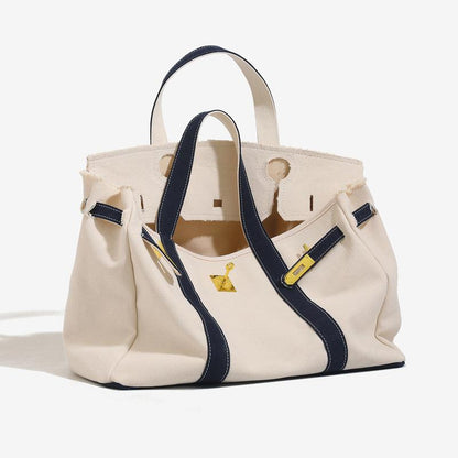 Large Capacity Lightweight Canvas Shoulder Bag - Versatile Handbag and Crossbody Purse for Fashionable Outfits, Travel, Work, and School Use