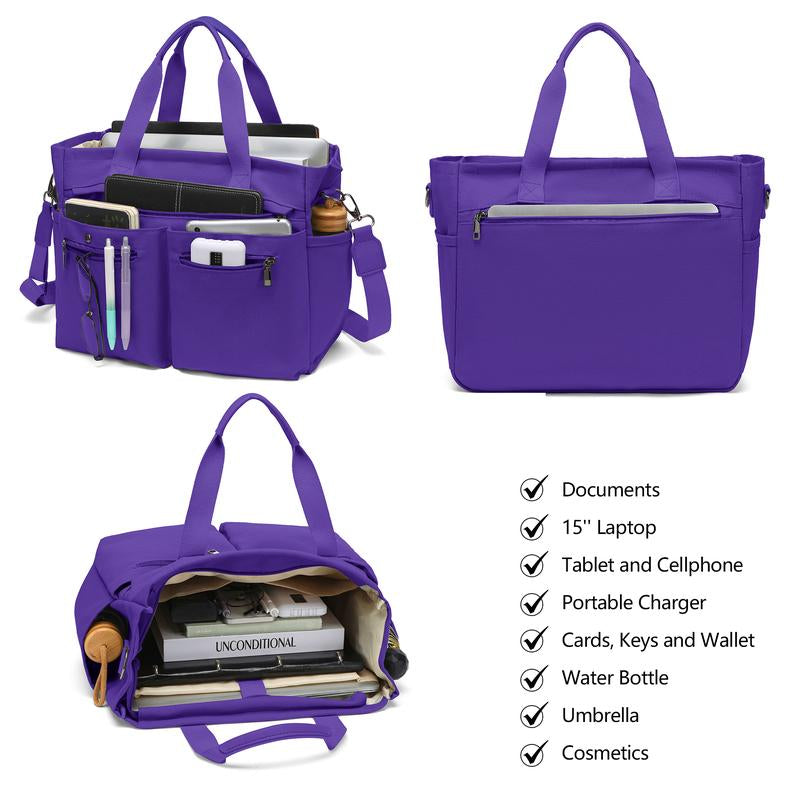 Set of 2 Large Canvas Tote Bags for Women - Versatile Crossbody Shoulder Hobo Messenger Handbags for Work, Travel, and Gym