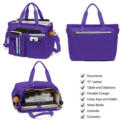 Set of 2 Large Canvas Tote Bags for Women - Versatile Crossbody Shoulder Hobo Messenger Handbags for Work, Travel, and Gym