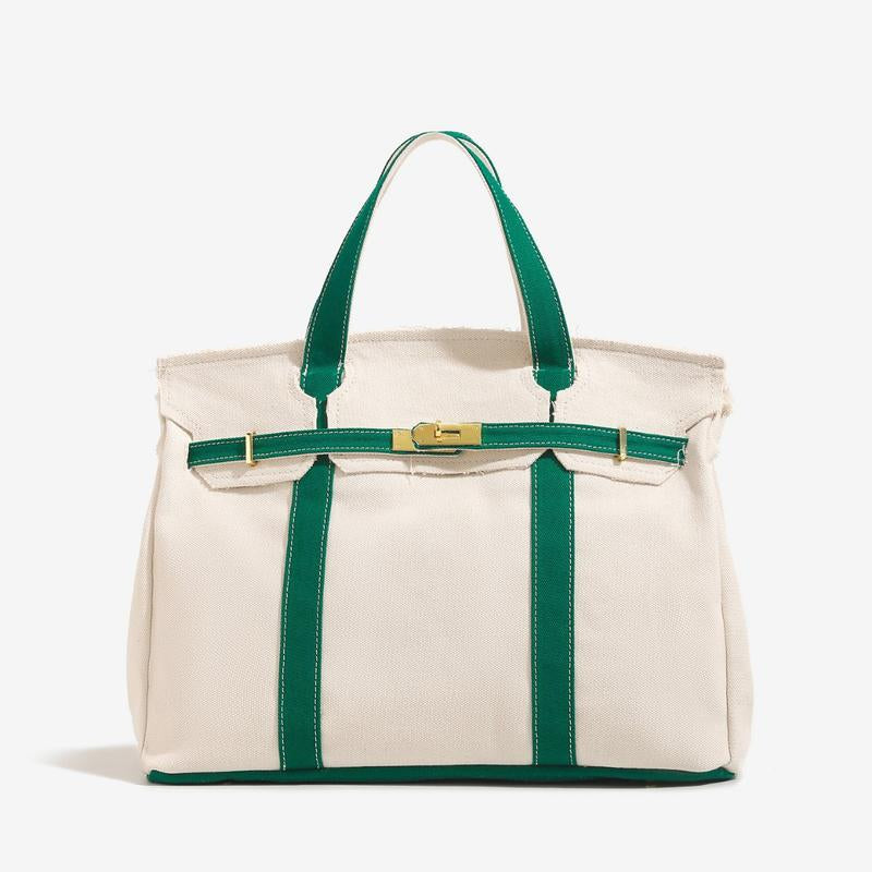 Large Capacity Lightweight Canvas Shoulder Bag - Versatile Handbag and Crossbody Purse for Fashionable Outfits, Travel, Work, and School Use