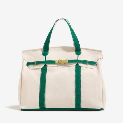 Large Capacity Lightweight Canvas Shoulder Bag - Versatile Handbag and Crossbody Purse for Fashionable Outfits, Travel, Work, and School Use