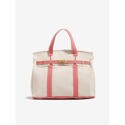 Large Capacity Lightweight Canvas Shoulder Bag - Versatile Handbag and Crossbody Purse for Fashionable Outfits, Travel, Work, and School Use