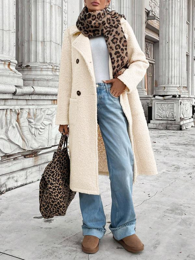 Women's Loose Fit Double Button Overcoat