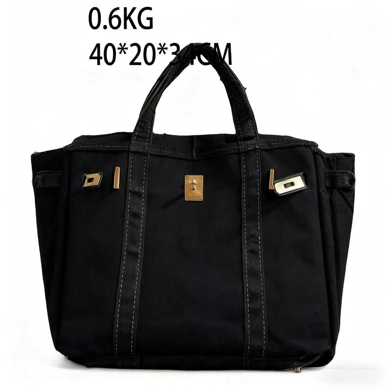 Soild Color Boatkin Boat Tote Canvas Bag Handbag Working Shopping Travel Trip Bag