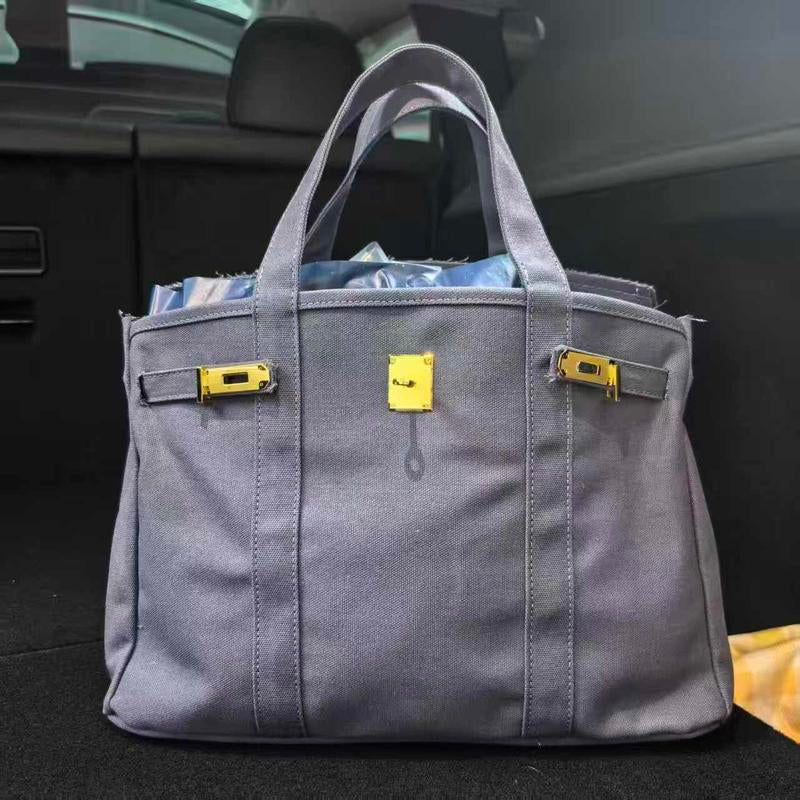 Soild Color Boatkin Boat Tote Canvas Bag Handbag Working Shopping Travel Trip Bag