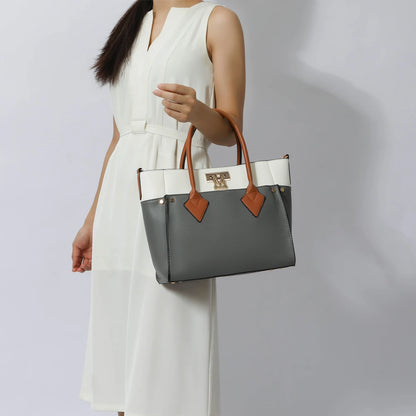 Brynlee Women's Tote Bag & Wristlet Wallet, Crossbody Purse Handbag 2 Pcs by Mia K - Navy