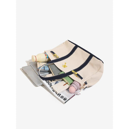 Large Capacity Lightweight Canvas Shoulder Bag - Versatile Handbag and Crossbody Purse for Fashionable Outfits, Travel, Work, and School Use