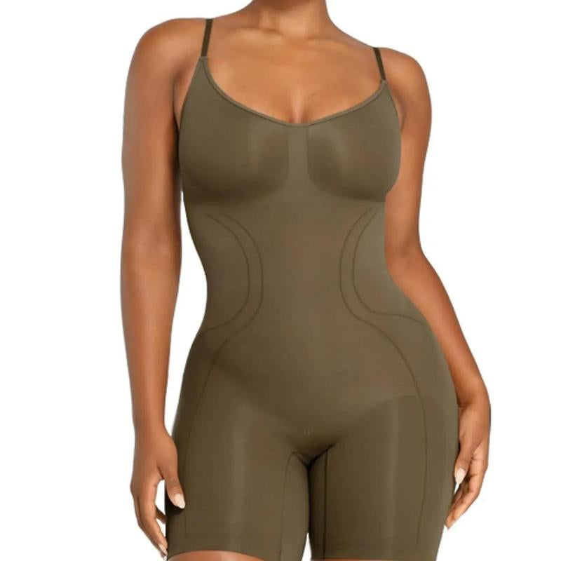 Shapellx Women's Seamless Comfort Shapewear with Soft Stripes - Essential Underwear Piece