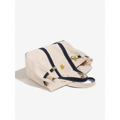 Large Capacity Lightweight Canvas Shoulder Bag - Versatile Handbag and Crossbody Purse for Fashionable Outfits, Travel, Work, and School Use