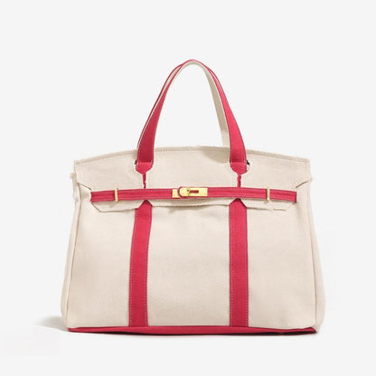 Large Capacity Lightweight Canvas Shoulder Bag - Versatile Handbag and Crossbody Purse for Fashionable Outfits, Travel, Work, and School Use