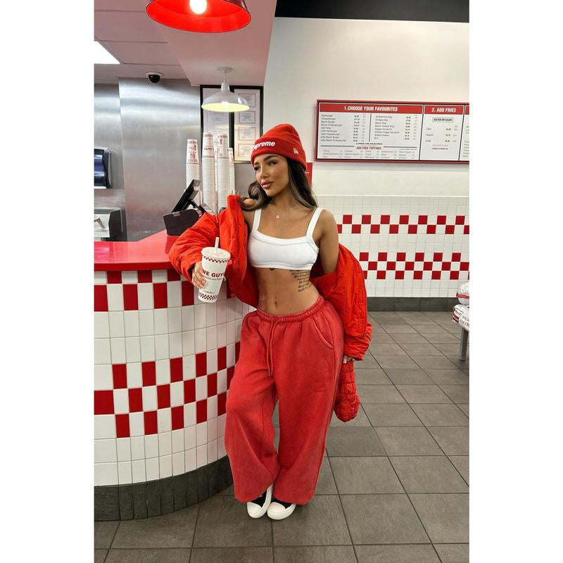 Rested Lounge Pullover in Red