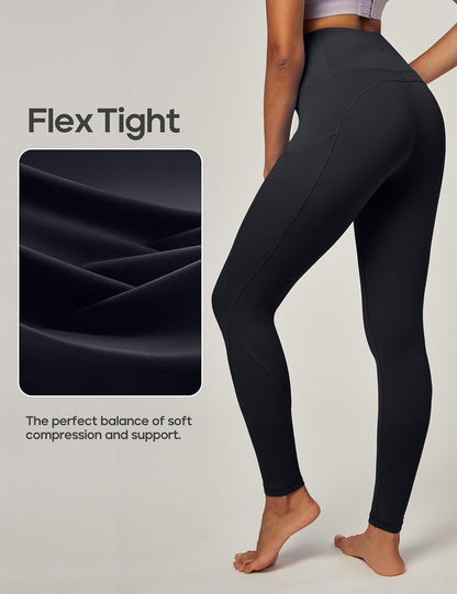 Leggings with Pockets for Women High Waisted Yoga Pants Women Tummy Control Workout Compression Running Leggings