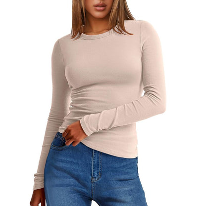 ANRABESS Women's Long Sleeve Thermal Crewneck Top - Slim Fit Casual Winter Undershirt for Fall 2025