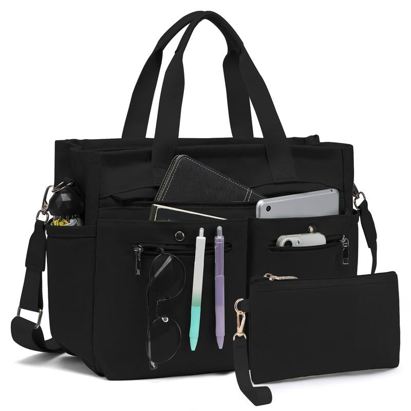 Set of 2 Large Canvas Tote Bags for Women - Versatile Crossbody Shoulder Hobo Messenger Handbags for Work, Travel, and Gym