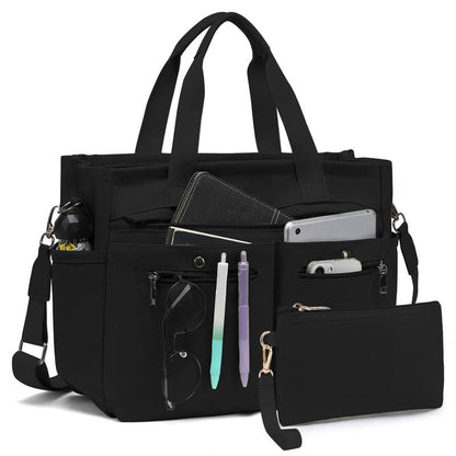 Set of 2 Large Canvas Tote Bags for Women - Versatile Crossbody Shoulder Hobo Messenger Handbags for Work, Travel, and Gym