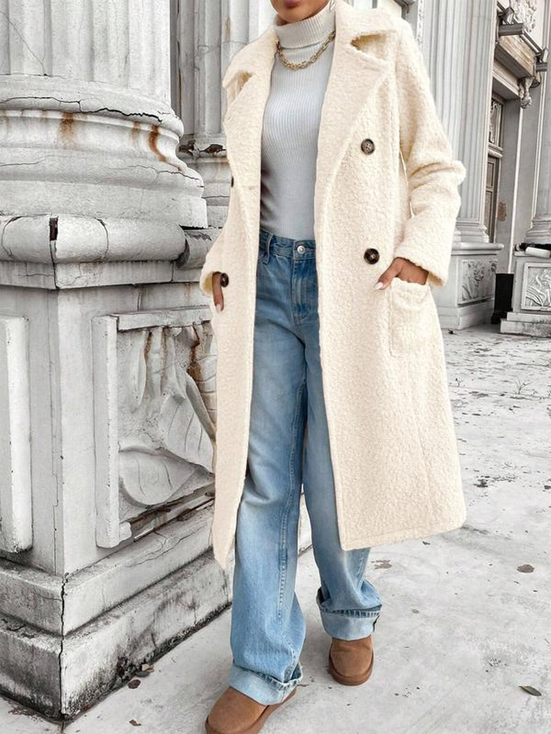 Women's Loose Fit Double Button Overcoat