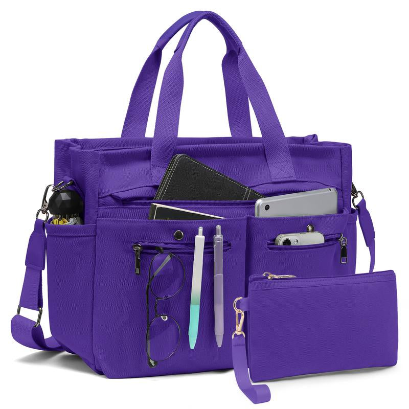 Set of 2 Large Canvas Tote Bags for Women - Versatile Crossbody Shoulder Hobo Messenger Handbags for Work, Travel, and Gym