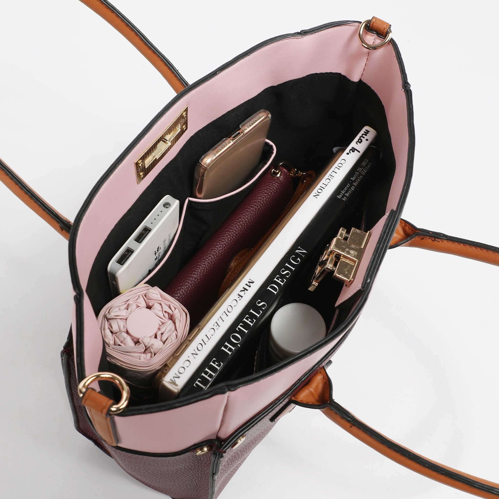 Brynlee Women's Tote Bag & Wristlet Wallet, Crossbody Purse Handbag 2 Pcs by Mia K - Navy