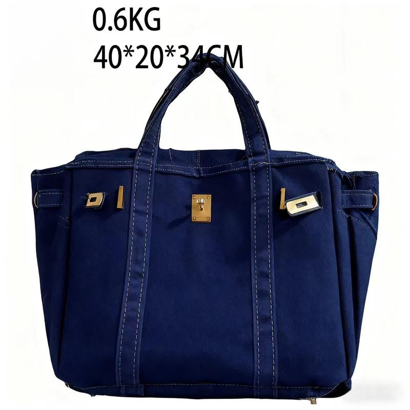 Soild Color Boatkin Boat Tote Canvas Bag Handbag Working Shopping Travel Trip Bag