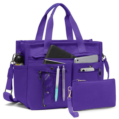 Set of 2 Large Canvas Tote Bags for Women - Versatile Crossbody Shoulder Hobo Messenger Handbags for Work, Travel, and Gym