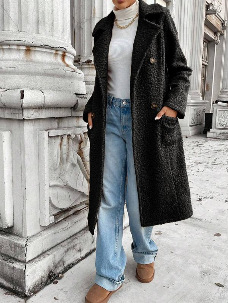 Women's Loose Fit Double Button Overcoat