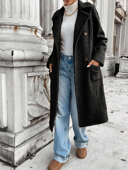 Women's Loose Fit Double Button Overcoat