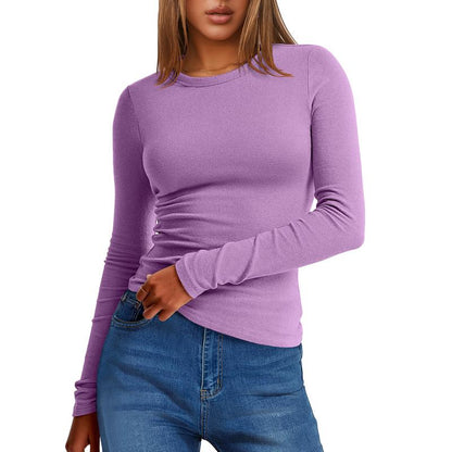 ANRABESS Women's Long Sleeve Thermal Crewneck Top - Slim Fit Casual Winter Undershirt for Fall 2025