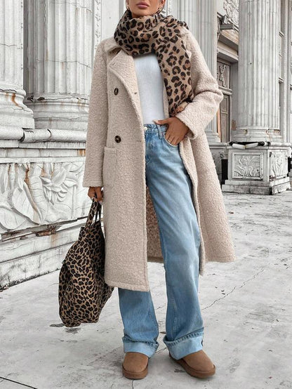 Women's Loose Fit Double Button Overcoat